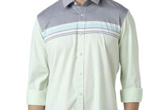 Van Heusen Men’s Slim Fit Shirt (VSSFUSLFR25579_Light Green