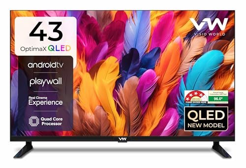 VW 109 cm (43 inches) OptimaX Series Full HD Smart QLED Android TV VW43AQ1