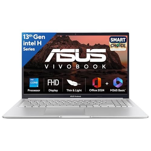 ASUS Vivobook 15, Smartchoice,Intel Corei5 13thGen 13420H, 16GB RAM, 512GB SSD, FHD 15.6″, Win11, Office Home'24, M365 Basic (1Year)*, Cool Silver, 1.70kg, X1502VA-BQ835WS, Intel UHD iGPU, Laptop
