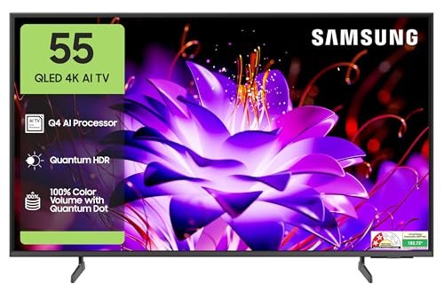 Samsung 138 cm (55 inches) Vision AI 4K Ultra HD Smart QLED TV QA55QEF1AULXL