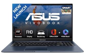 ASUS Vivobook 15, Smartchoice, AMD Ryzen 7 5825U, 16GB RAM, 512GB SSD, FHD 15.6″, Windows 11, Office Home 2024, Quiet Blue, 1.7Kg, M1502YA-BQ703WS, AMD Radeon iGPU, M365 Basic (1Year)*, 42Whr Laptop