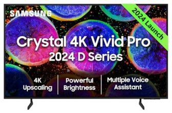 Samsung 108 cm (43 inches) D Series Brighter Crystal 4K Vivid Pro Ultra HD Smart LED TV UA43DUE77AKLXL (Black)