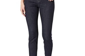 Amazon Essentials Women’s High-Rise Skinny High Rise Jean Pant, Black Rinse, 8, 26