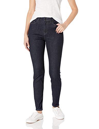 Amazon Essentials Women's High-Rise Skinny High Rise Jean Pant, Black Rinse, 8, 26
