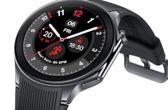 OnePlus Watch 2 with Wear OS4,Snapdragon W5 Chipset,Upto 100 hrs Battery Life,1.43’’ AMOLED Display,Stainless Steel & Sapphire Crystal Build,Dual Frequency GPS,IP68 & Bluetooth Calling (Black Steel)