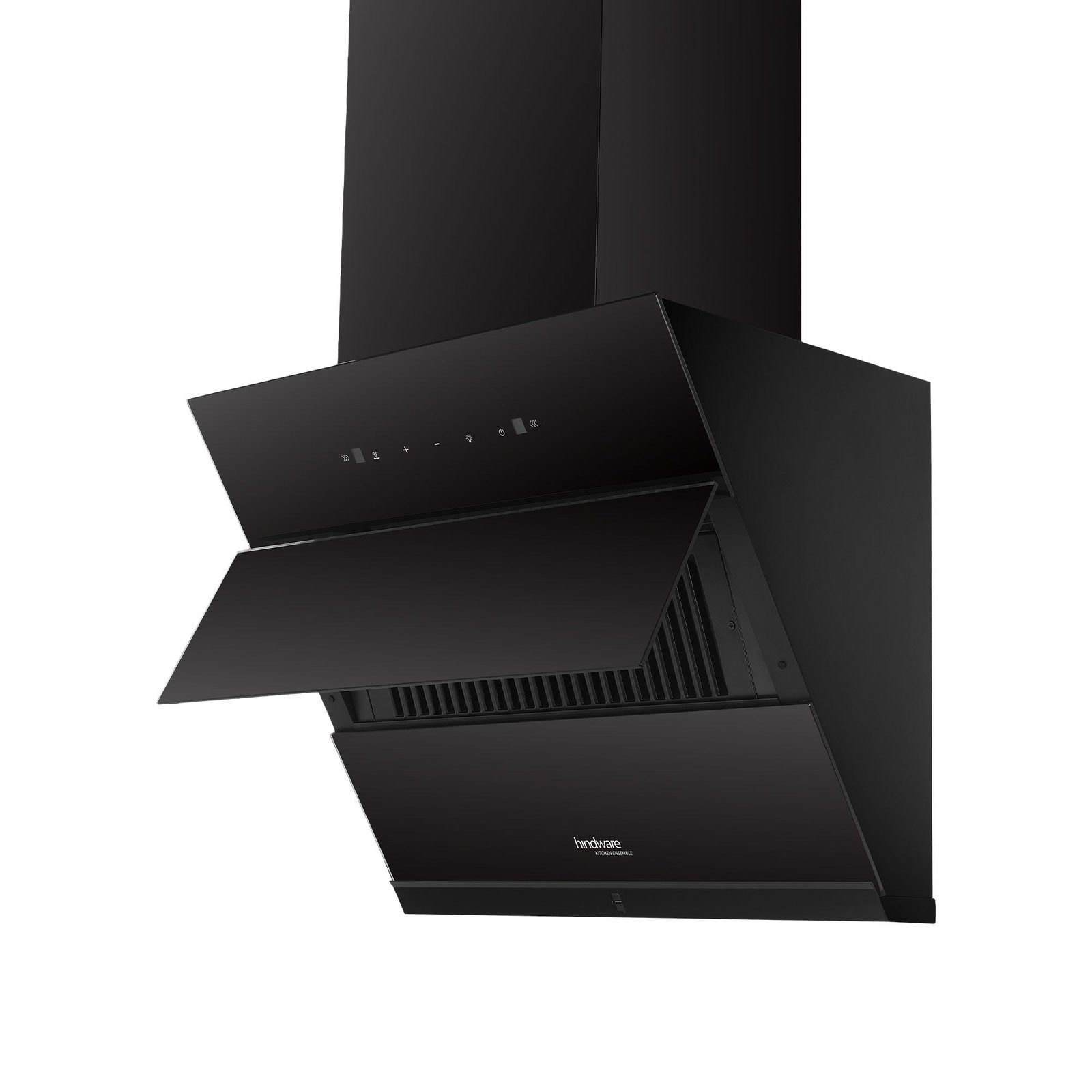 Hindware Smart Appliances | Greta Neo 60 cm Chimney | 1350 CMH | Inclined Glass | Thermal Auto Clean | Filterless | Touch control, Motion sensor | 10 Yrs Warranty on Motor & 2 Yrs on Product (Black)