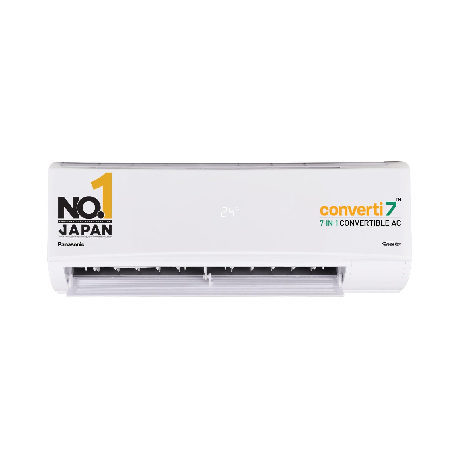 Panasonic 1.4 Ton 3 Star Inverter Split AC (Powerful Mode, Copper Condenser, 7in1 Convertible, 2-Way, PM 0.1 Filter, CS/CU-SU17AKY3T, White)