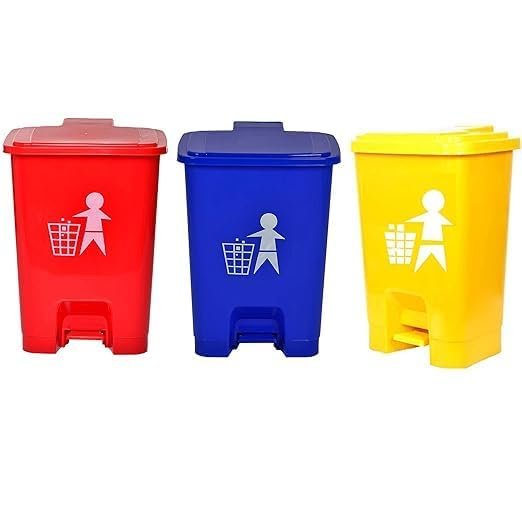 ARISTO Red,12 Ltr Plastic Pedal Garbage Waste Dustbin