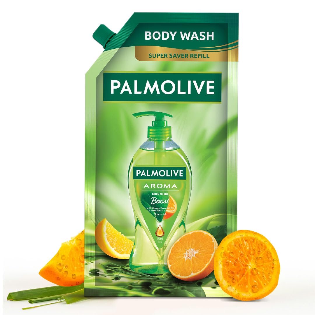 Palmolive Aroma Morning Boost Body Wash For Women & Men,750Ml Shower Gel Refill Pack,100% Natural Citrus Essential Oil Lemongrass Extracts A Soft Smooth Skin,Ph Balanced,Free Of Parabens Silicones ?