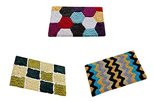 AAZEEM Abstract Cotton Door Mat – 16″x24″,Multicolour,Rectangular