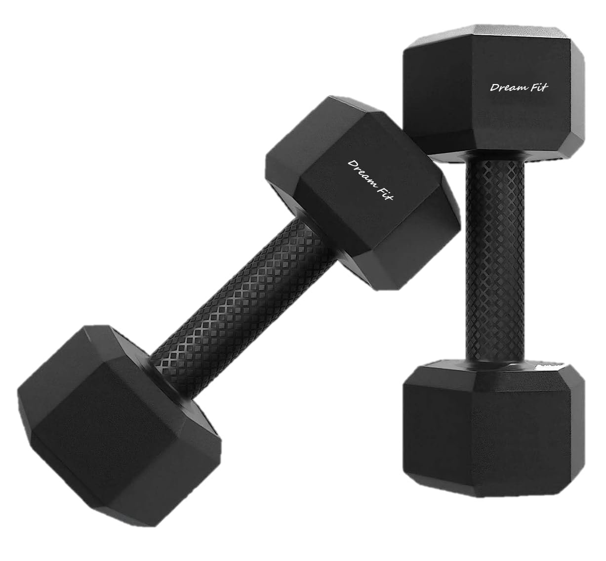 DREAM FIT PVC Hex Fixed Dumbbells Set for home gym – 1 pair (4Kg (2Kg x 2))
