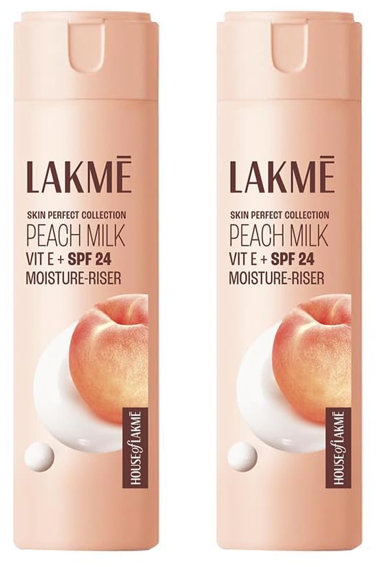 LAKMÉ Peach Milk Moisturizer Spf 24 Pa++, 200 Ml Lotion(Pack Of 2)