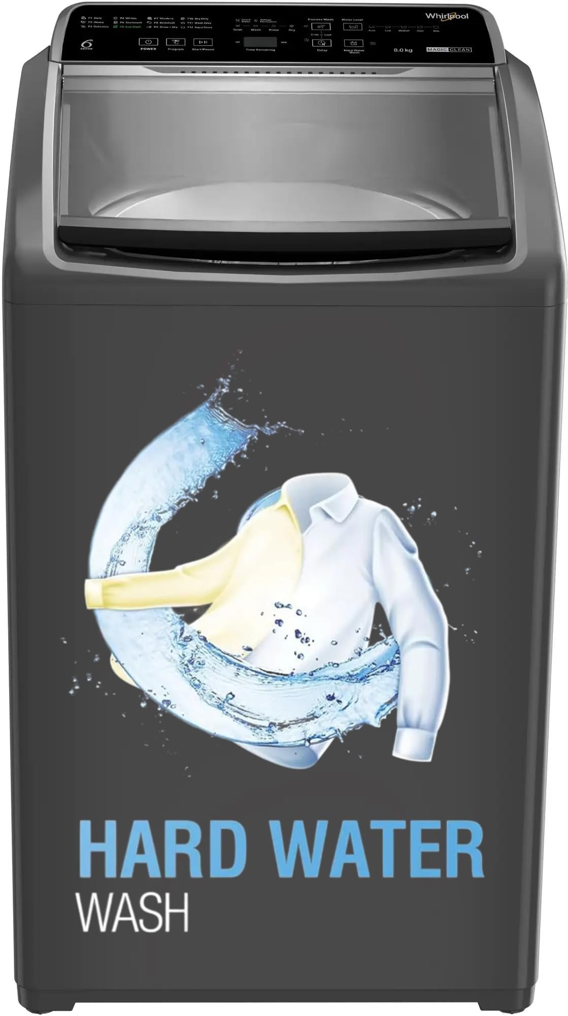 Panasonic 7 Kg Wifi Fully-Automatic Top Loading Smart Washing Machine (NA-F70CH3CRB, Charcoal Inox Grey, Drynamic Spin)