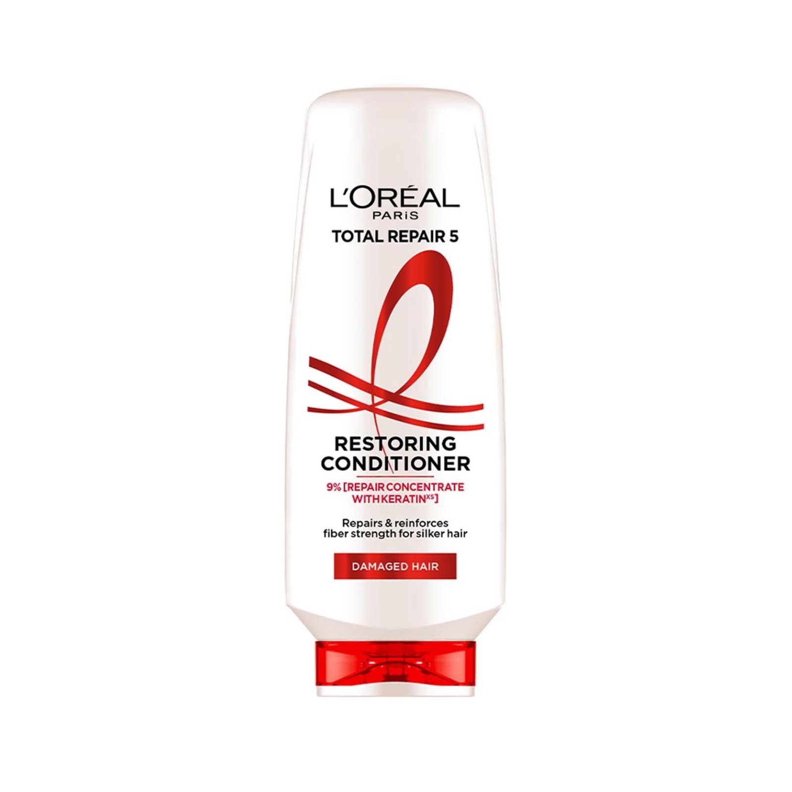 L'Oreal Paris Total Repair 5 Conditioner For Damaged Hair | Powered by Keratin XS Technology| Fights 5 Signs of Hair Damage- Frizz, Breakage, Dryness, Stiff Hair, and Split ends | 340 ml