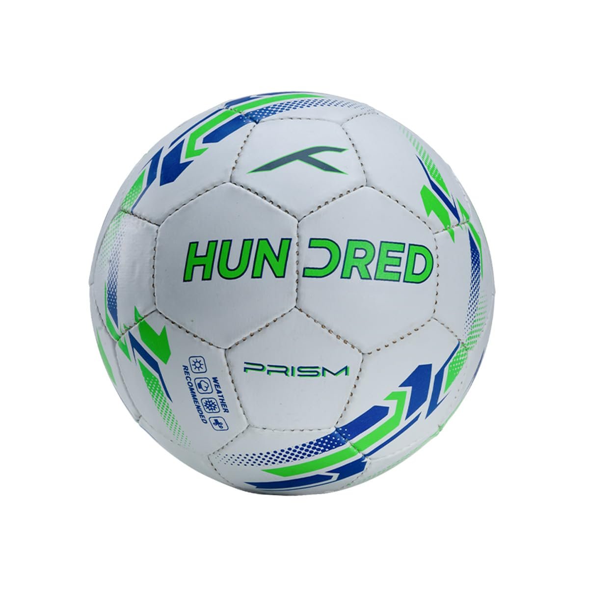 Hundred Prism Football | All-Weather Multi-Terrain Ball | Peak Performance on All Surfaces: Hard Ground, Wet Grass & Turf | Built for Accurate Passes & Powerful Shots Visit The Hundred Store