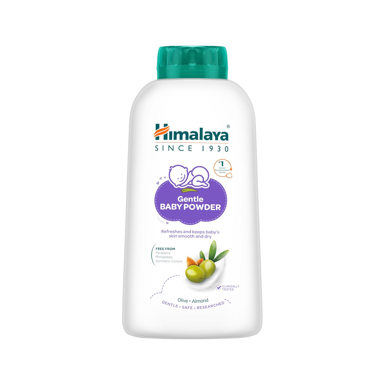 Himalaya Gentle Baby Powder 400g | Keeps baby's skin smooth & dry with natural goodness | Olive Oil, Almond Oil & Yashad Bhasma | No.1 Baby Powder Brand | No.1 Dr. Recommended | 99% NOI