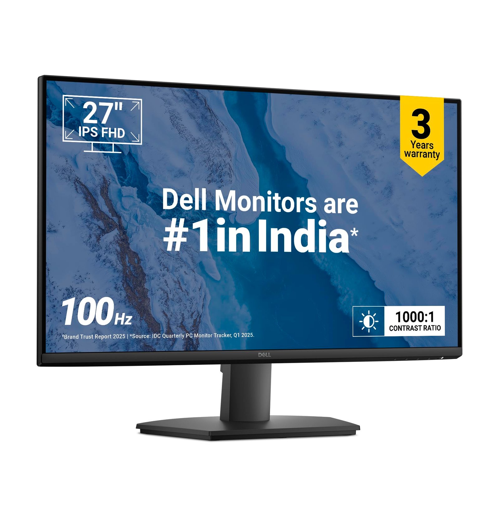 LG 27MS550-B 68.6 cm (27 Inch) FHD (1920×1080) IPS PC Monitor with 100Hz, 5ms (GtG), Flicker Safe & Reader Mode, 2xSpeakers, 2xHDMI, Tilt/Height Adjustable, 3-Side Virtually Borderless Design (Black)