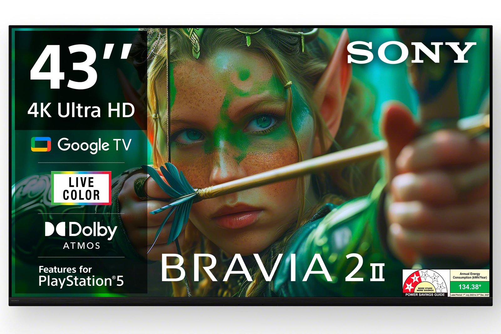 Sony 108 cm (43 inches) BRAVIA 2M2 Series 4K Ultra HD Smart LED Google TV K-43S22BM2