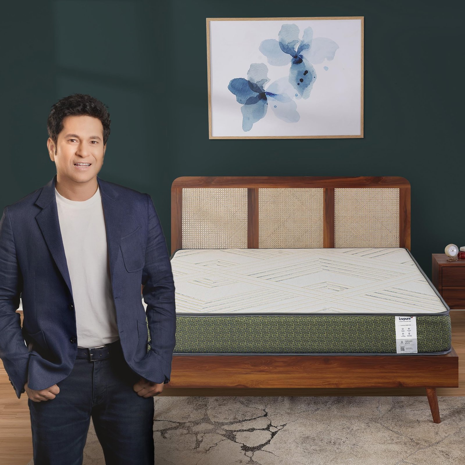 Livpure Smart Regal Orthopaedic Plush Mattress with Swirl Gel Foam & Latex | 5 Zone HR Foam & COMFORTSCIENCE Tech with 16 BIOCRYSTALS | Luxury Serene Fabric |King Bed (72x72x8) inch, 10 Year Warranty
