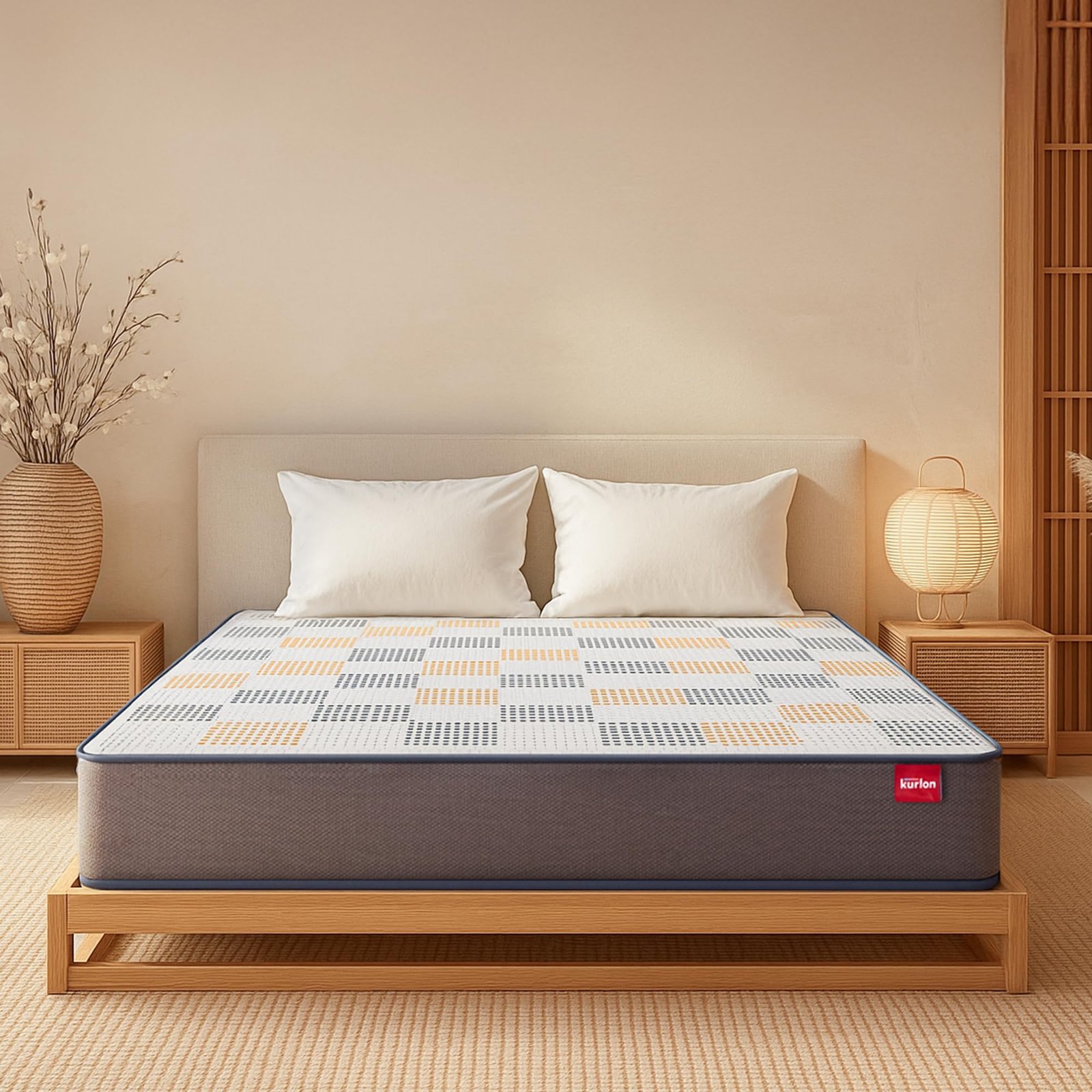 Kurlon Dual 5 Inch Mattress | King Size Bed Mattress | Hypoallergenic & Comfortable | Dual Comfort | Relieving Pressure | Smooth Fabric | Reversible | Soft & Firm | 78x72x5 | 10 Years Warranty