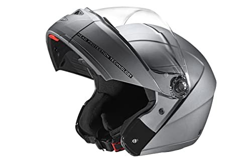 Studds Ninja Elite SUPER Flip Up Full Face Helmet (Matt Gun Grey, L)