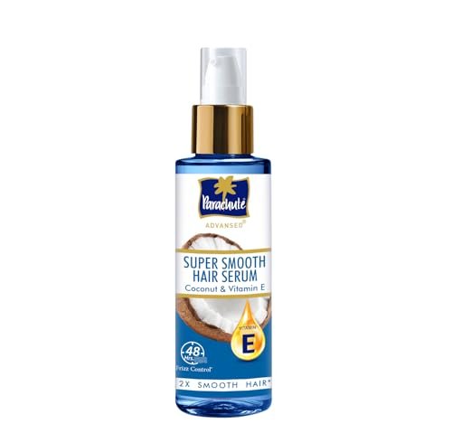 Parachute Advansed Super Smooth Hair Serum | Coconut & Vitamin E | 48 Hrs Frizz control | 2 X Smooth Hair | 100ml