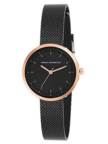 French Connection Women's Analog Watch Black Strap -FCN00036F