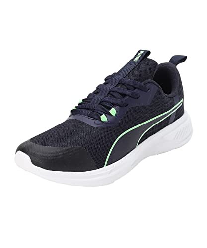 PUMA Men, Foam Stride, Navy-Fizzy Lime-White, Running Shoe, 11UK, (37999202)