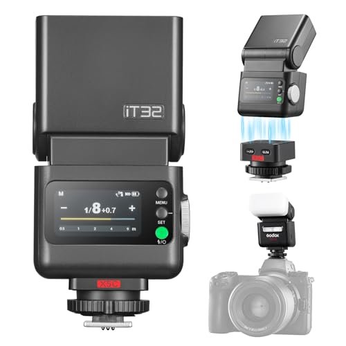 Godox iT32 TTL HSS Flash for Canon with X5-C Trigger, 1/80000s HSS 2.4G Wireless Off-Camera Kit, Magnetic Quick Release & USB-C for Portrait Wedding Event Photography