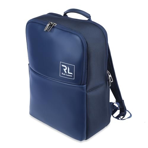 Red Lemon ProPack Premium 15.6 Inch Laptop Backpack for Men and Women – 21L Capacity, Water-Resistant, Stylish Design with Rain Cover for Office Use, Travel & Daily Activities (Blue)