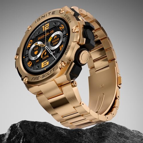 Fire-Boltt Assault Rugged Smartwatch – 1.5″ HD Display, Bluetooth Calling, 600mAh Battery, Compass, Heart Rate & SpO2 Monitoring, 7-10 Days Battery Life, Heavy Metal Sports Design