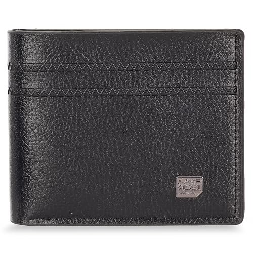 Lavie Sport Arthur Bi-Fold Wallet for Men|2 Currency compartments|Holds Upto 4 Credit/ATM Cards|Transparent ID Slot|12 Months Warranty|Box Packaging for Gifting