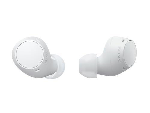 Sony WF-C510 Wireless Bluetooth Earbuds with Mic, TWS, in Ear, Ambient Sound Mode, Small and Comfortable, IPX4, Quick Charge, Multipoint Connectivity, Customized EQ, Up to 22 Hours Battery- White