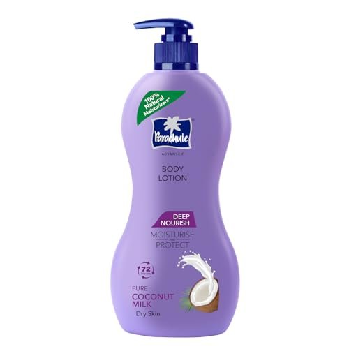 Parachute Advansed Deep Nourish Body Lotion for Women & Men, Dry Skin, 400ml | Pure Coconut Milk, 100% Natural, 72h Moisturisation