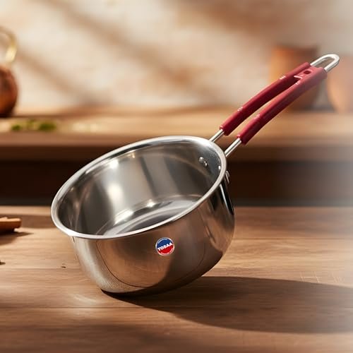 TOSAA Stainless Steel Sauce PAN 14 CM,Premium Stainless Steel for the Modern Kitchen,Safe for Cooking All Types of Foods (1150 ml)