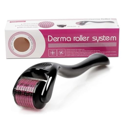 ALEAT 540 Titanium Microneedle Derma Roller for Hair Growth, Beard Growth & Face Skin Care | Acne Scars, Anti-Aging & Collagen Boosting Roller (0.5mm)