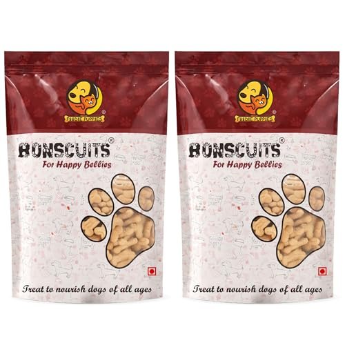 Foodie Puppies Freshly Baked Chicken Flavor Puppy Bone Biscuits for Street Dogs & Puppies – (2Kg) Crunchy Texture 100% Natural & Digestible, Enriched with Vitamins & Minerals | Promotes Dental Health