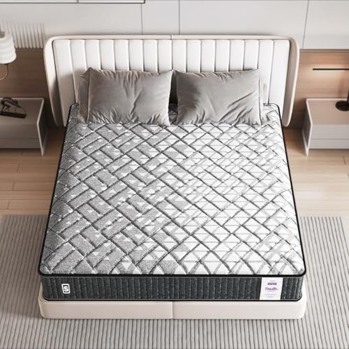 Springwel Dualis 2-in-1 Reversible 6 Inch Bed Mattress | 15 Yrs Warranty | Dual Side – Hard & Soft Support | Breathable & Anti Microbial Bamboo Charcoal Fabric Cover | King Size (72X72X6) Inches