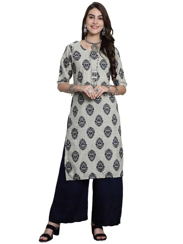 7Threads Kurta|Kurti for Women|Tranding Kurti|Kurta for Women|Crepe Kurta|Printed Kurta|Straight Kurti_AS_530402_S, Straight Fit, White
