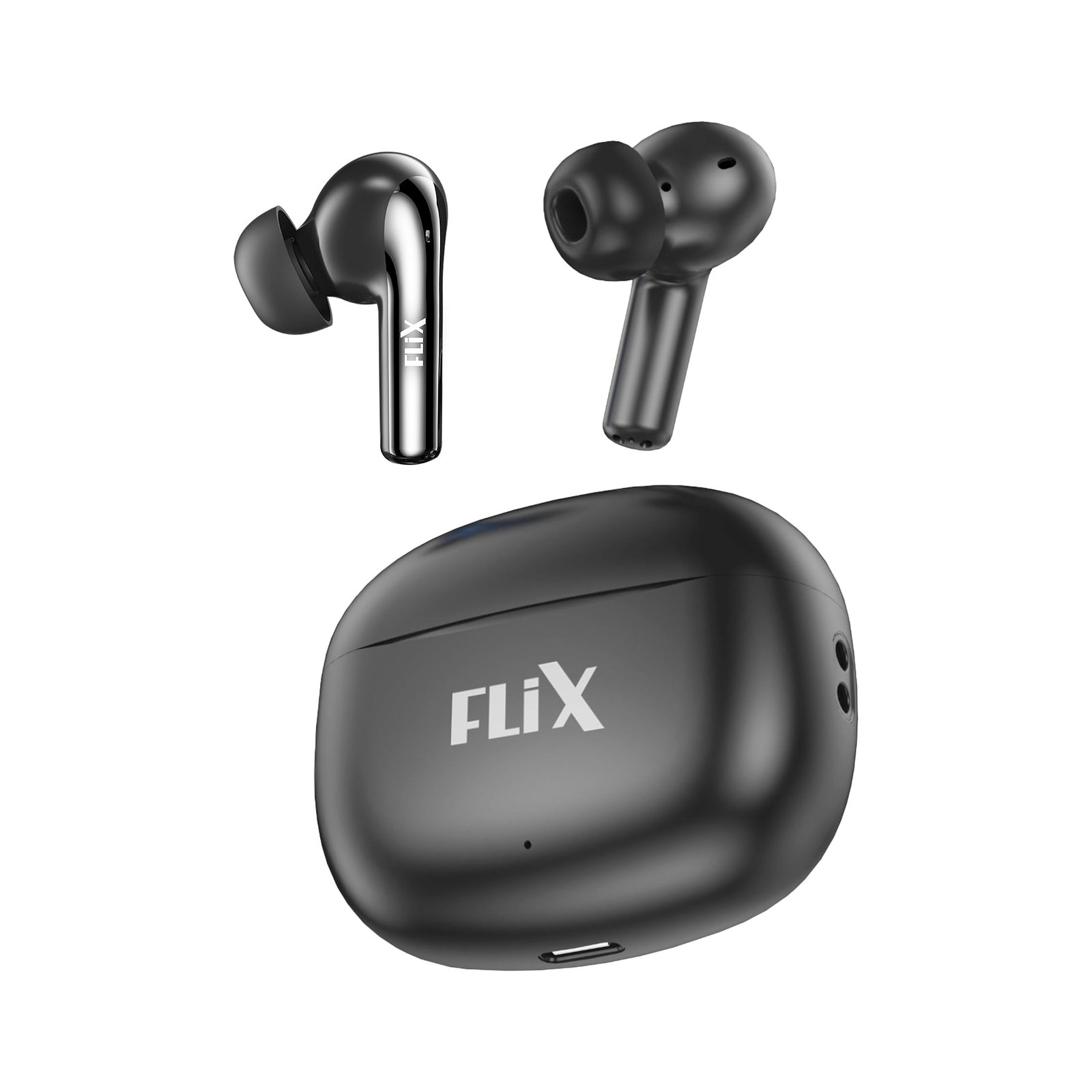 FLiX (Beetel T22 Nitro Buds True Wireless in Ear,Bluetooth v5.4(Quick Paring),10mm Super Bass Drivers,IPX4 Rated,Quad Mic with ENC,Touch Controls, 50hrs Playback, AI Voice Assistant (XTW-T22)(Black)