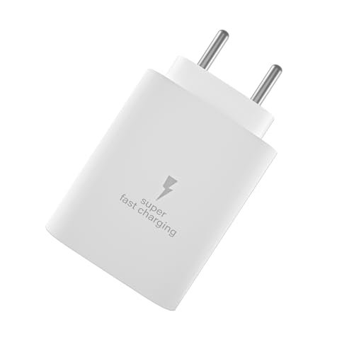 Kratos 25W Charger Adapter Compatible with Samsung Galaxy S/A/M/F/Z Series S25/S24/S23/S22/S21/21 fe/S20/M14 5G/M34/M54/M53 5g/M33/M13/A34/A54 5G,F15,BIS Certified,1 Year Warranty,White