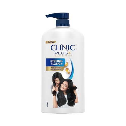 Clinic Plus Strong & Long Shampoo 1 L|| With Milk Proteins & Multivitamins for Healthy and Long Hair – Strengthening Shampoo for Hair Growth