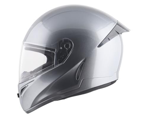 Vega Voyager Full Face Riding Helmet with Lightweight Shell, Comfortable Liner, Shock Absorbing Interior, Ventilated Design, Aerodynamic Build, and Modern Anthracite Styling Anthracite-M