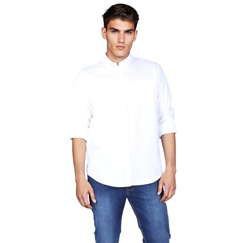 Lee Men Solid White Regular Fit Shirt