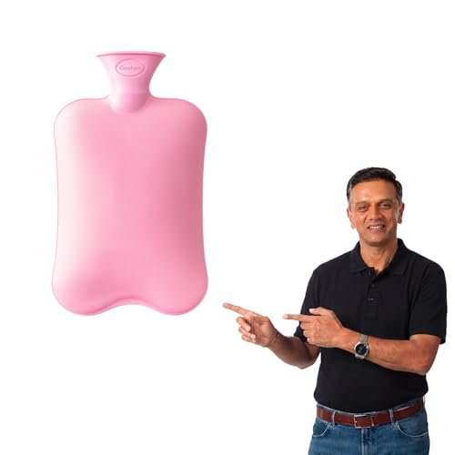 Careforce Hot Water Bag for Pain Relief Heating Pad for Periods Cramps, Muscle Aches Heat Pack for Back, Neck, Shoulder and Body Relief -Pink