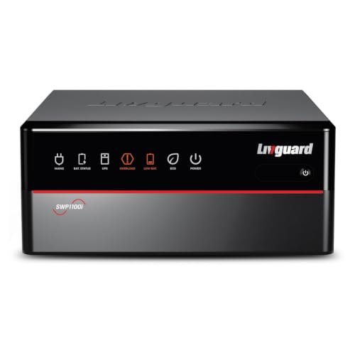 Livguard Sineverter Pro 900VA/12V Pure Sine Wave Inverter for Home, Office and Small Shops, Inverter with Smart Artificial Intelligence with 30 Months Warranty | Supports 1 Battery