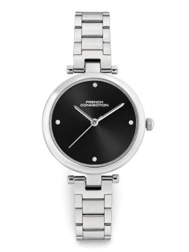 French Connection Black Sunray Dial, Analog Watch for Women – FCN0166BSM