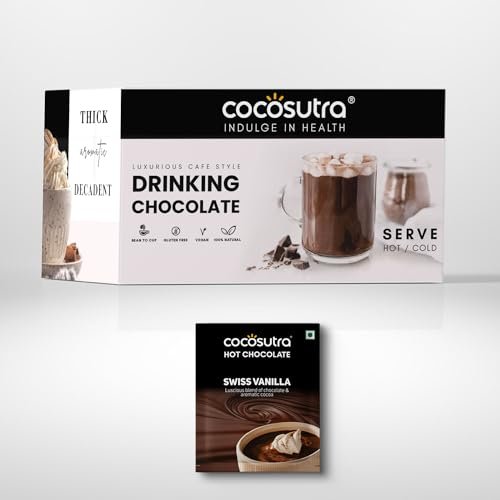 COCOSUTRA SUGAR FREE Peppermint Drinking Chocolate Mix | Zero Sugar, Low Carb, Low Calorie | Stevia & Erythritol based | Keto Friendly Drink | Enjoy hot or cold | 200 g | 10 cups