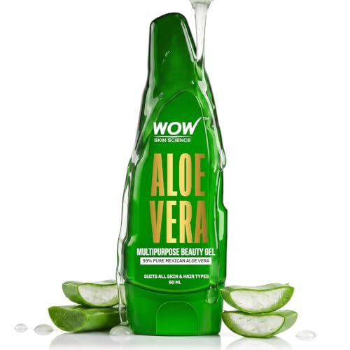 WOW Skin Science Aloe Vera Multipurpose Beauty Gel for Skin and Hair, 60 ml