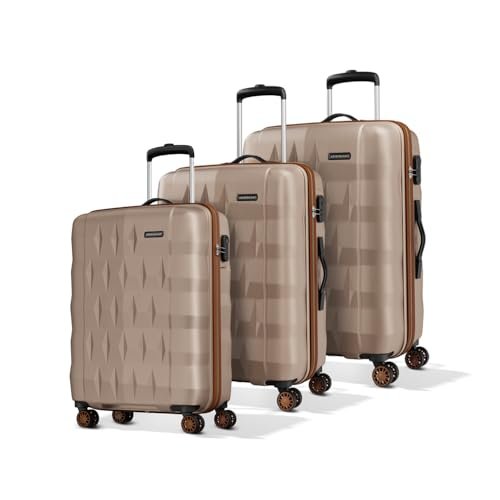 Aristocrat Comet Set of 2 (Cabin+Medium) Hard Case Trolley Bags, Green